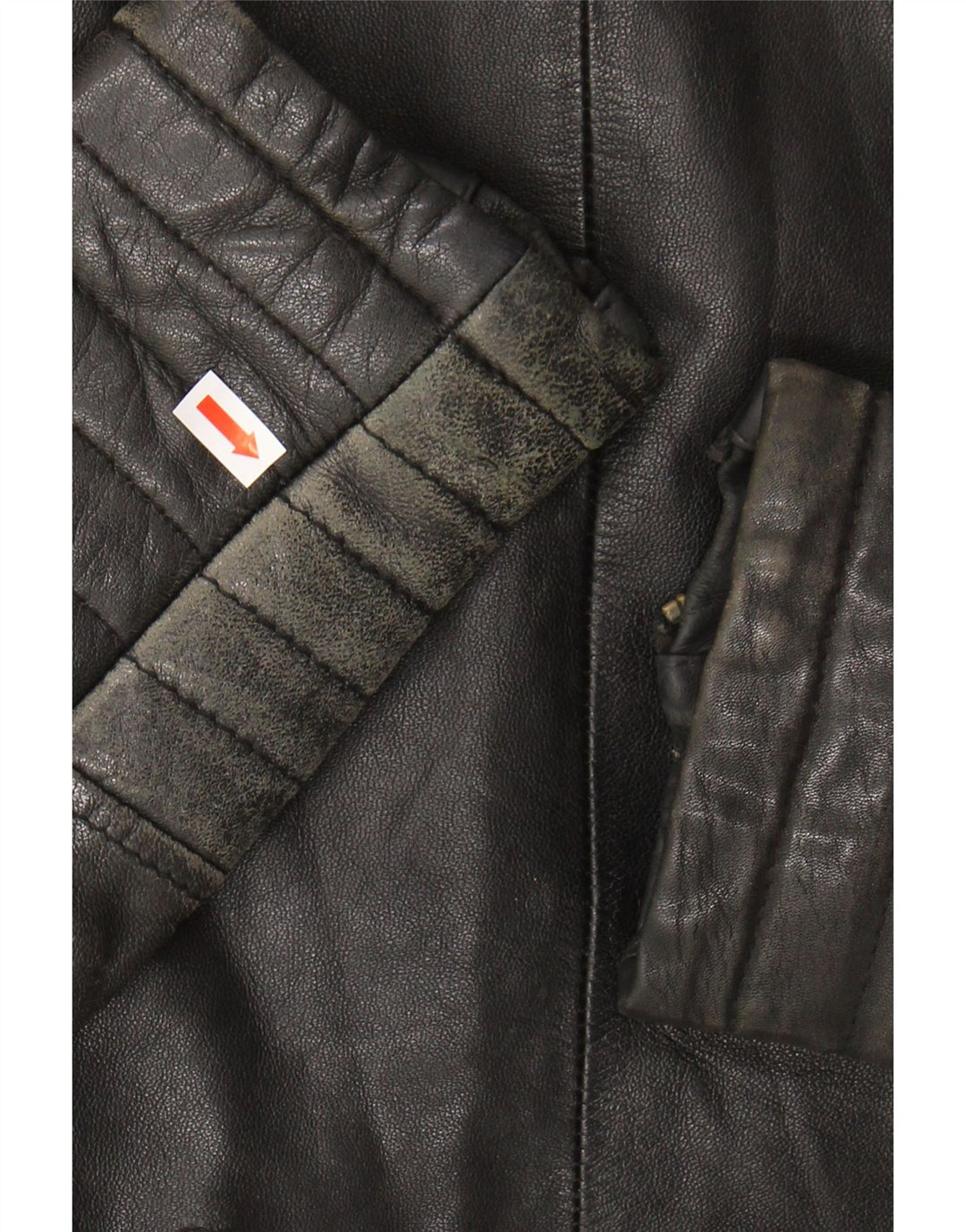 ZARA Womens Leather Biker Jacket UK 12 Medium Black Leather