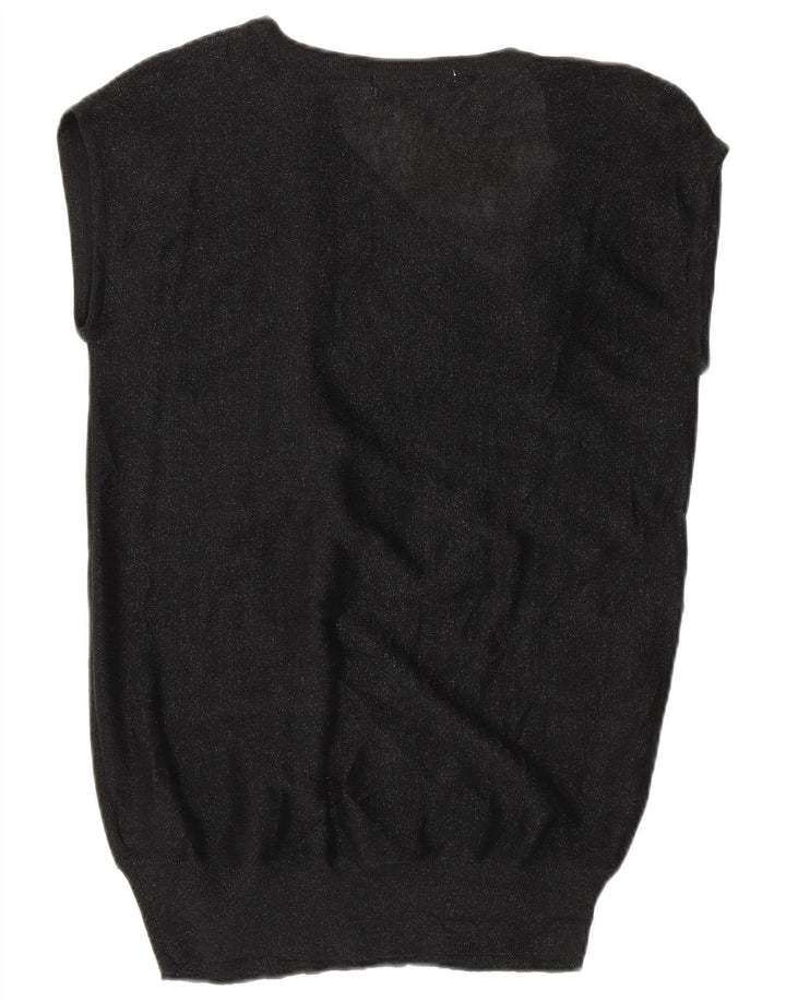 Женская блузка без рукавов Michael Kors, Великобритания, 10 маленьких размеров, черный хлопок