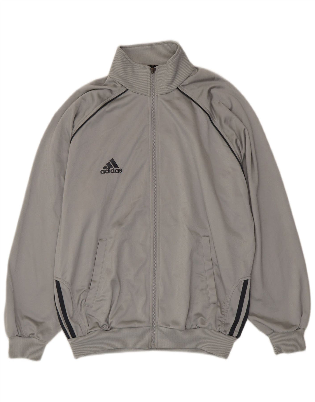 Мужская спортивная куртка свободного покроя Adidas, Великобритания, 40/42, средний серый полиэстер