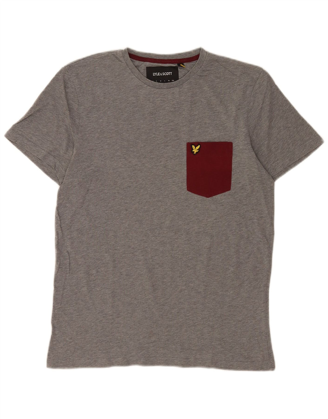 Мужская футболка Lyle & Scott, маленький серый цвет, хлопок