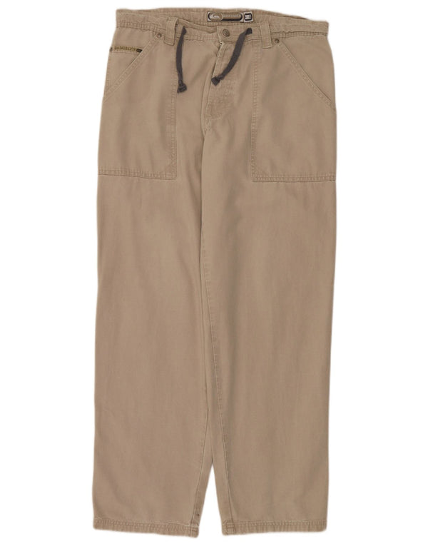 Мужские повседневные брюки Quiksilver Medium W32 L32, бежевые, хлопок