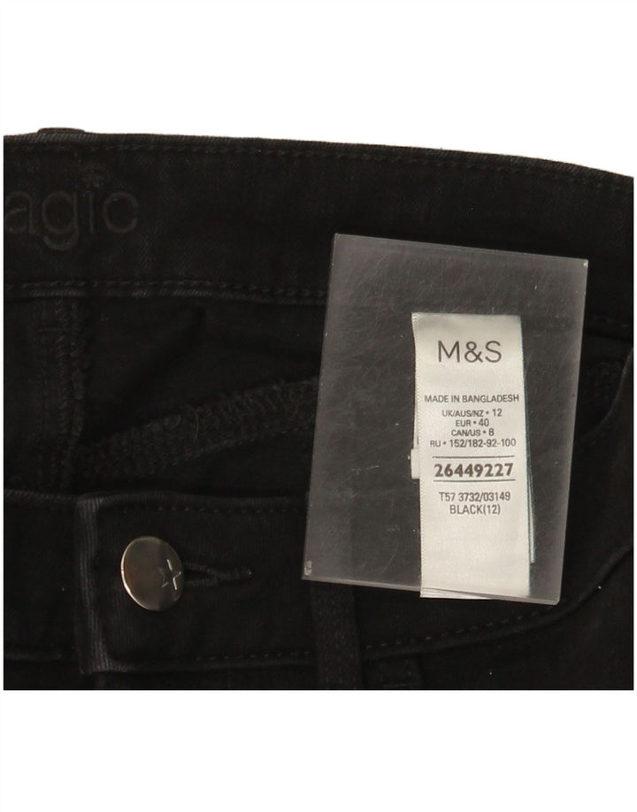 Женские джинсовые шорты-бермуды Marks & Spencer UK 12, средний W30, черный хлопок