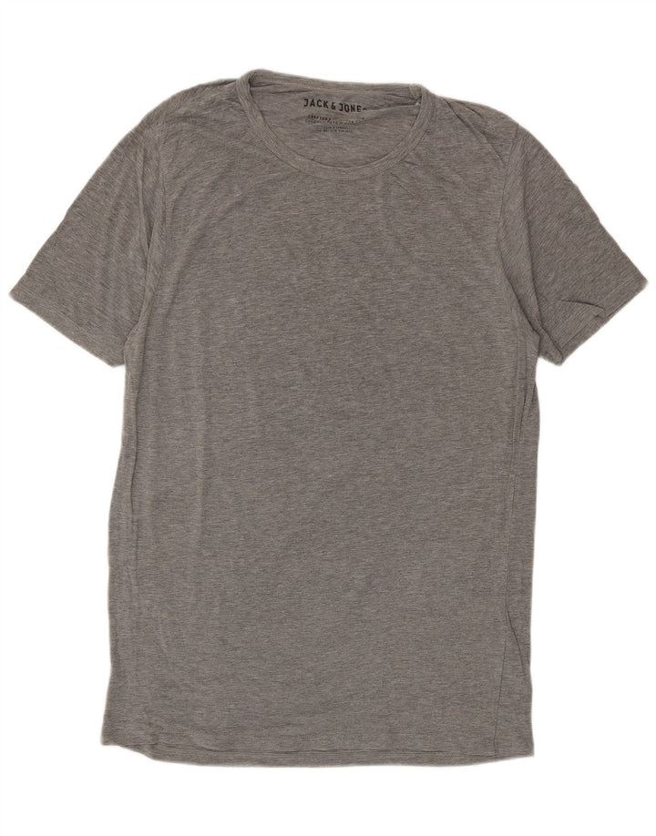 JACK & JONES Mens T-Shirt Top XL Grey Cotton