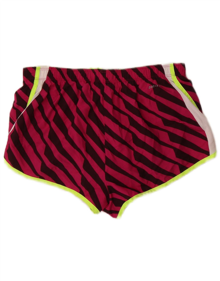 Женские спортивные шорты Nike Dri Fit UK 14, средний полиэстер в розовую полоску