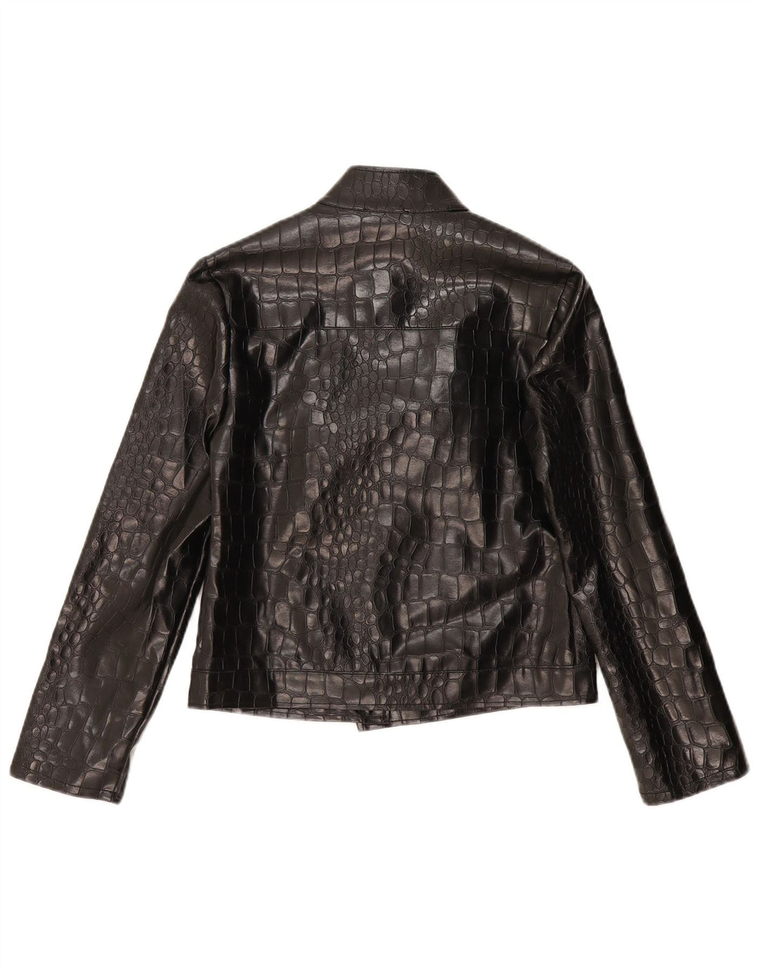 Винтажный женский бомбер UK 14, большой черный с животным принтом