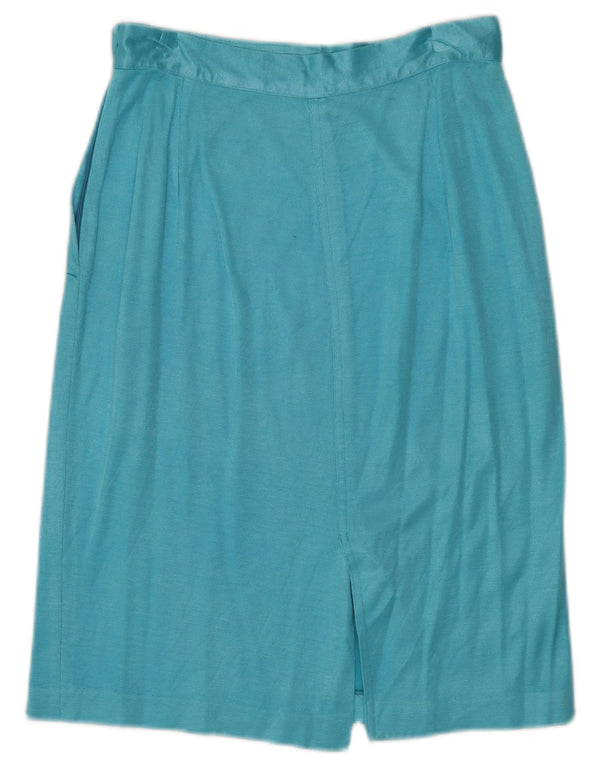 Винтажная женская юбка-карандаш IT 42 Medium W26 Синяя хлопковая