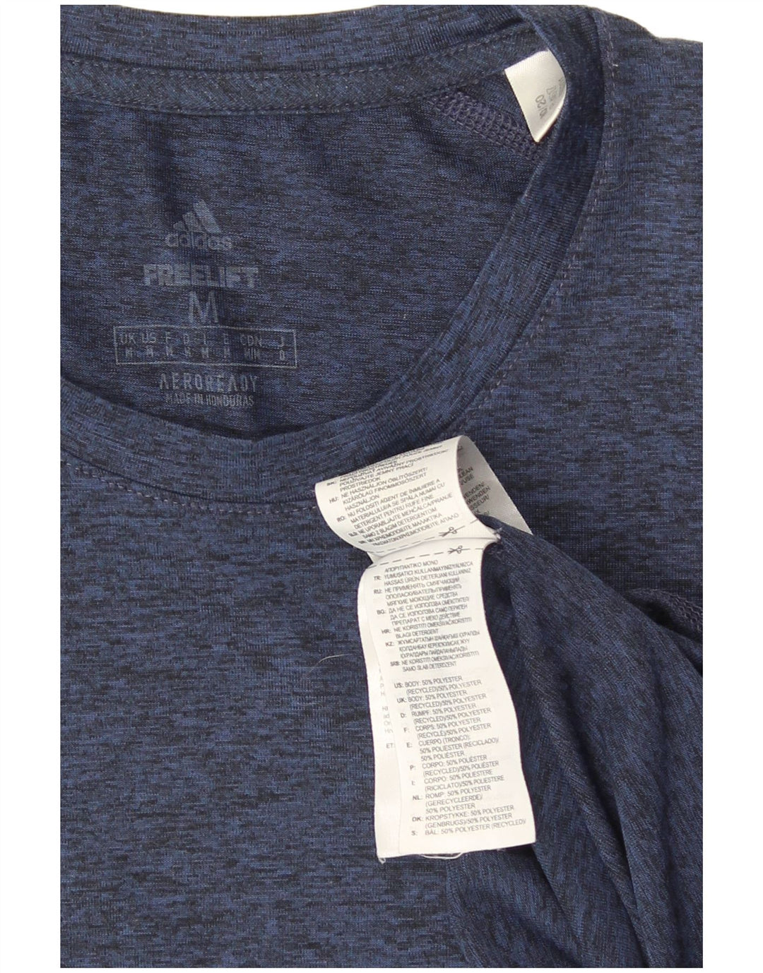 Adidas Mens Aeroready Футболка Верх Среднего Темно-Синего Полиэстера