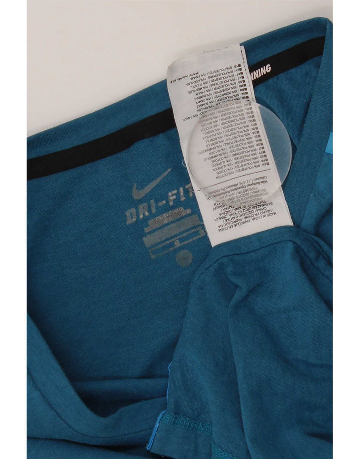 Мужская футболка Nike Dri Fit, большой синий полиэстер