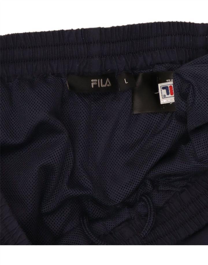 Мужские спортивные брюки Fila, большие темно-синие, полиэстер