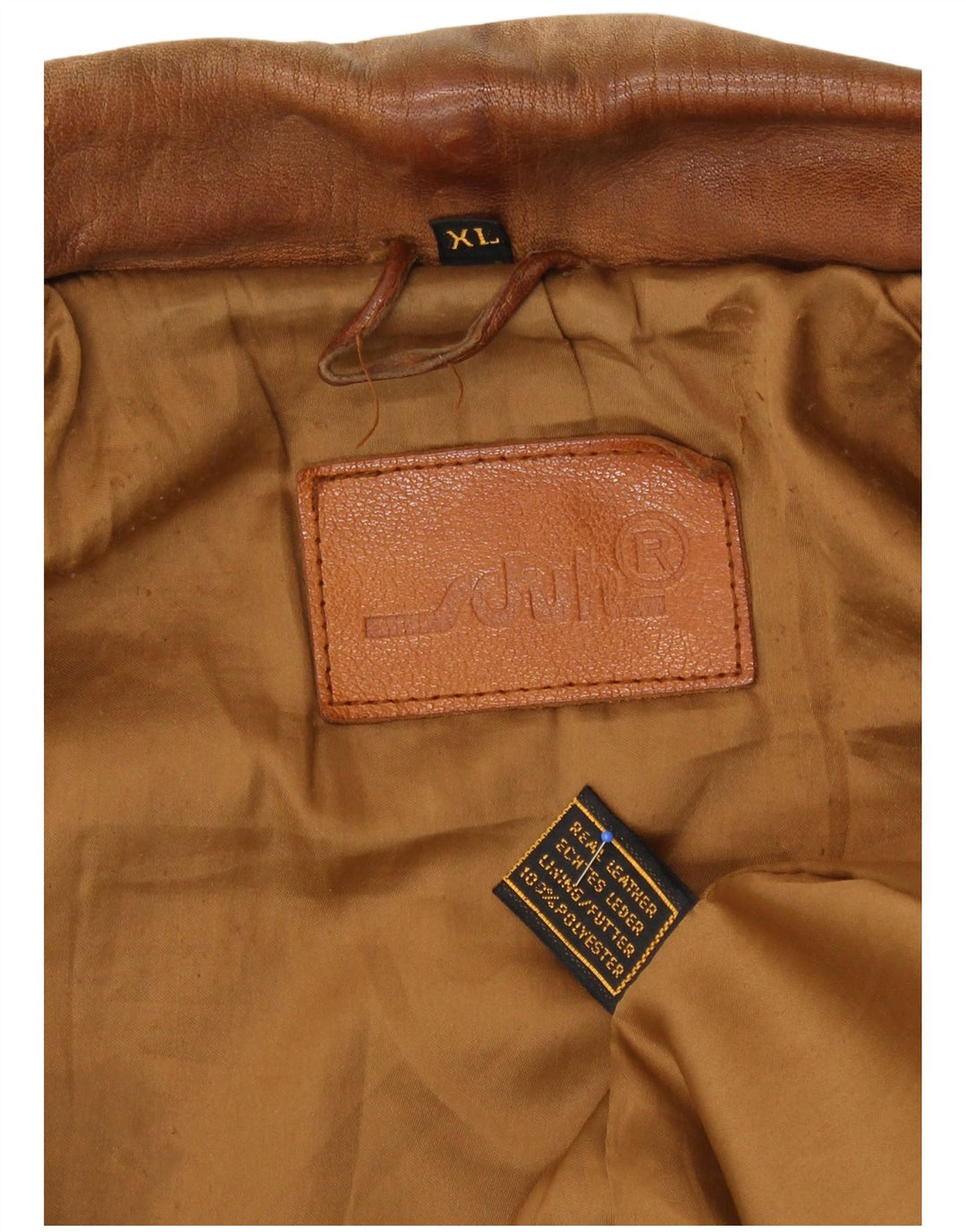 Мужская кожаная куртка Schuh UK 42 XL Коричневая кожаная