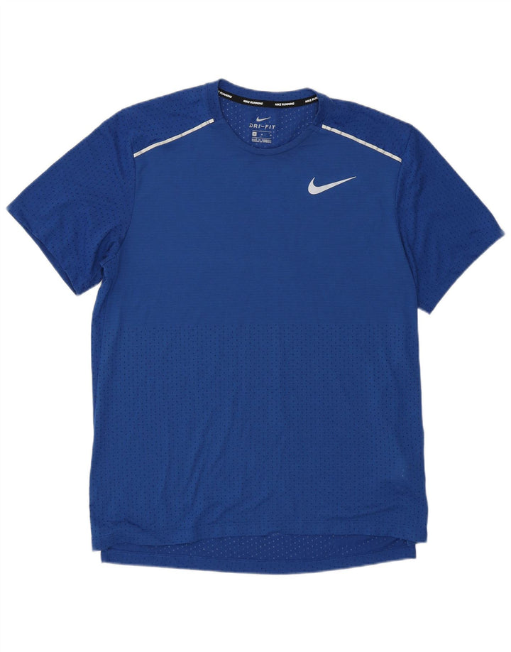 Мужская футболка Nike Dri Fit, средний синий полиэстер