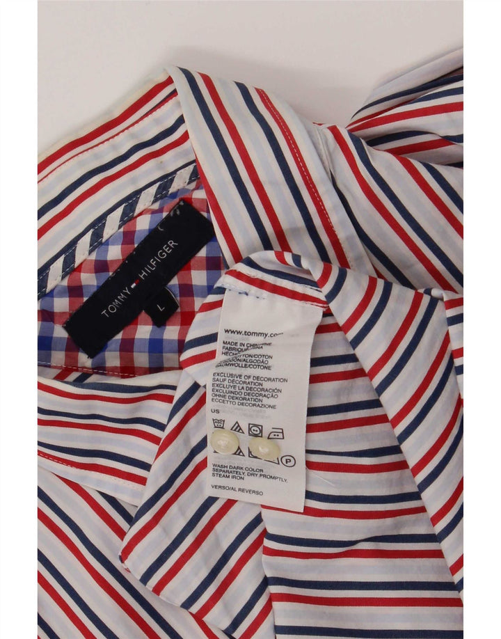 Мужская рубашка Tommy Hilfiger из хлопка в крупную разноцветную полоску