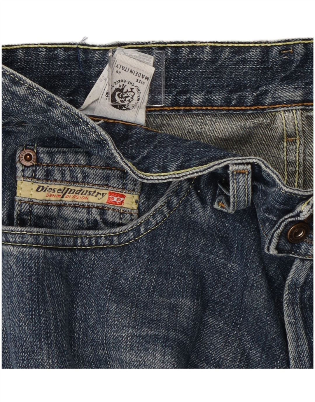 Женские прямые джинсы Diesel W36 L27, синие, хлопок