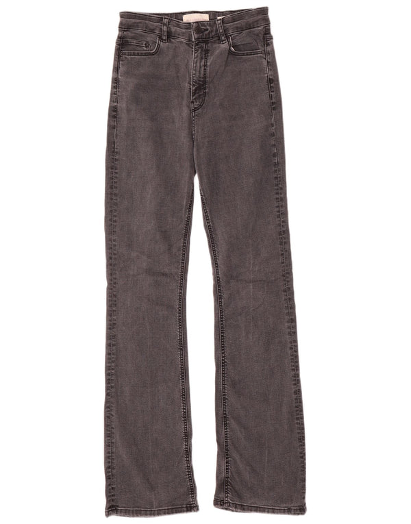 Женские узкие джинсы-клеш MARKS & SPENCER UK 8, маленькие W24 L30, серые из лиоцелла