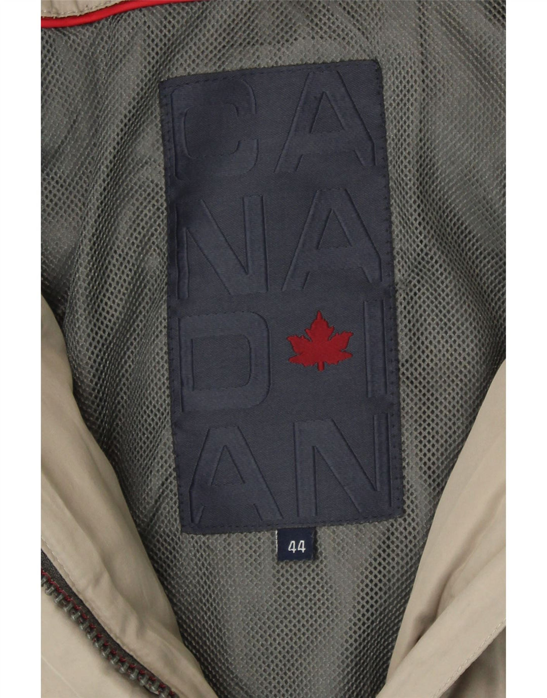 CANADIAN Womens Hooded Windbreaker Coat IT 44 Medium Beige Vintage Canadian and Second-Hand Canadian from Messina Hembry 