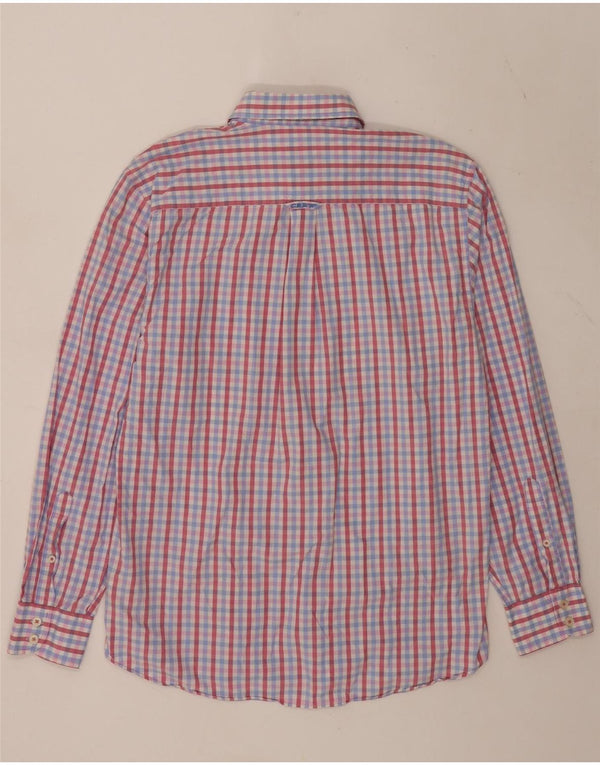 Crew Clothing Мужская рубашка классического кроя среднего размера из разноцветного хлопка в мелкую клетку