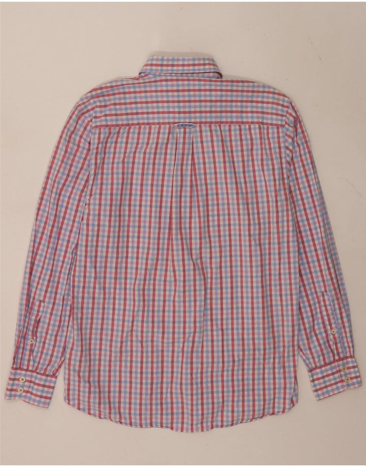 Crew Clothing Мужская рубашка классического кроя среднего размера из разноцветного хлопка в мелкую клетку