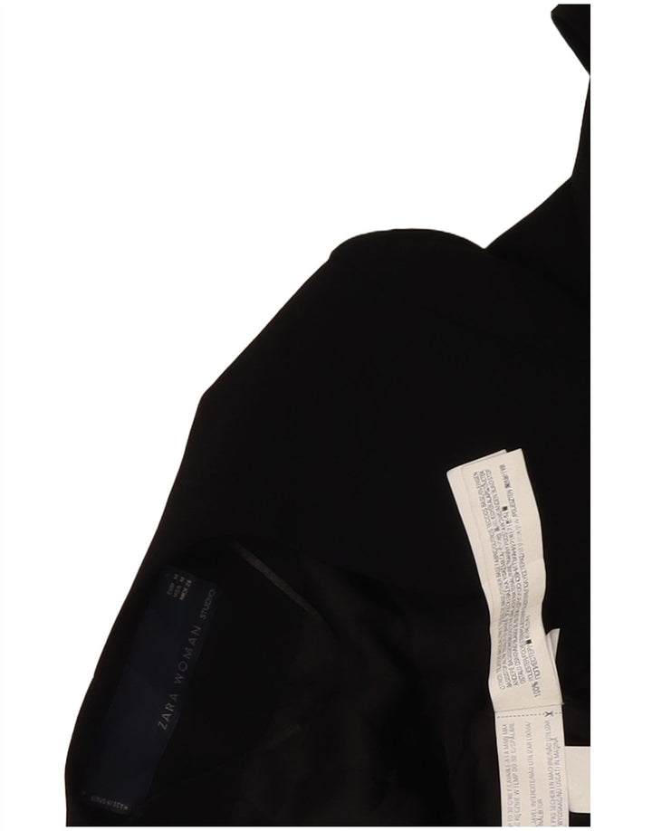 Женский открытый пиджак Zara UK 14, средний черный полиэстер с цветными блоками