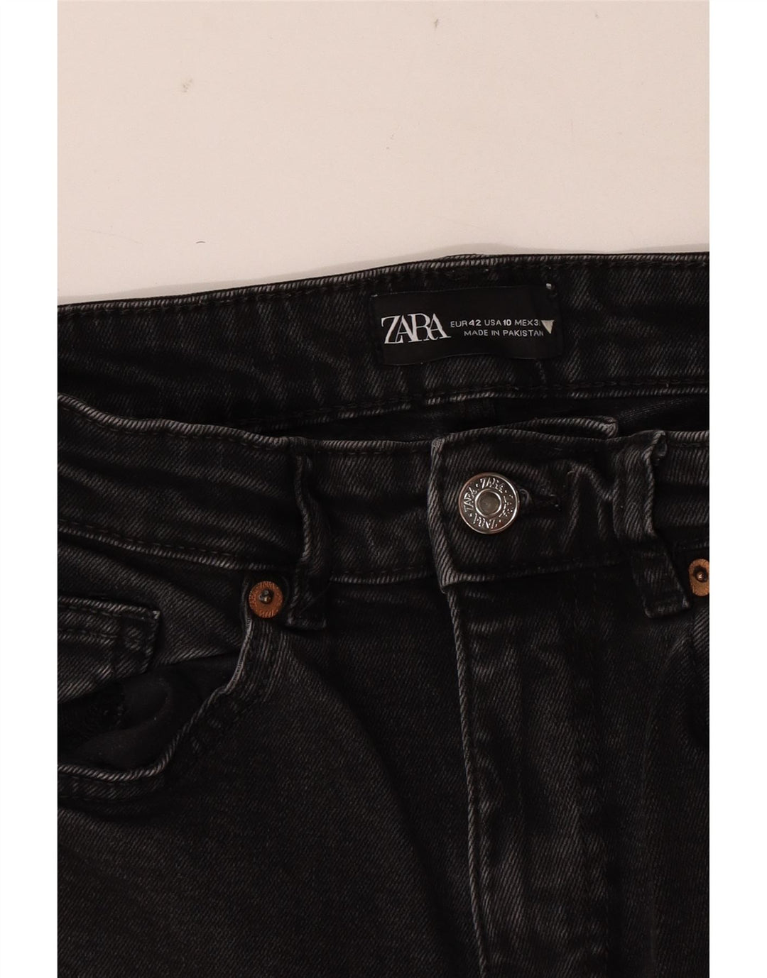 Женские укороченные джинсы Zara Bootcut EU 42, большие W32 L24, черные