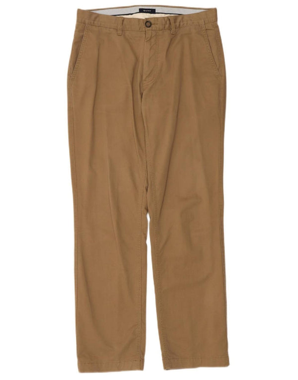 Мужские прямые брюки чинос Gant New Haven W32 L32, бежевый хлопок