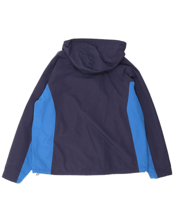 Мужская ветровка FILA с капюшоном UK 42 XL Темно-синяя с цветными блоками