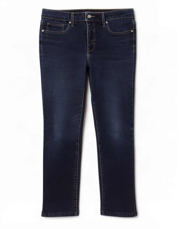 Женские узкие укороченные джинсы Levi's W31 L26 Темно-синие, хлопок