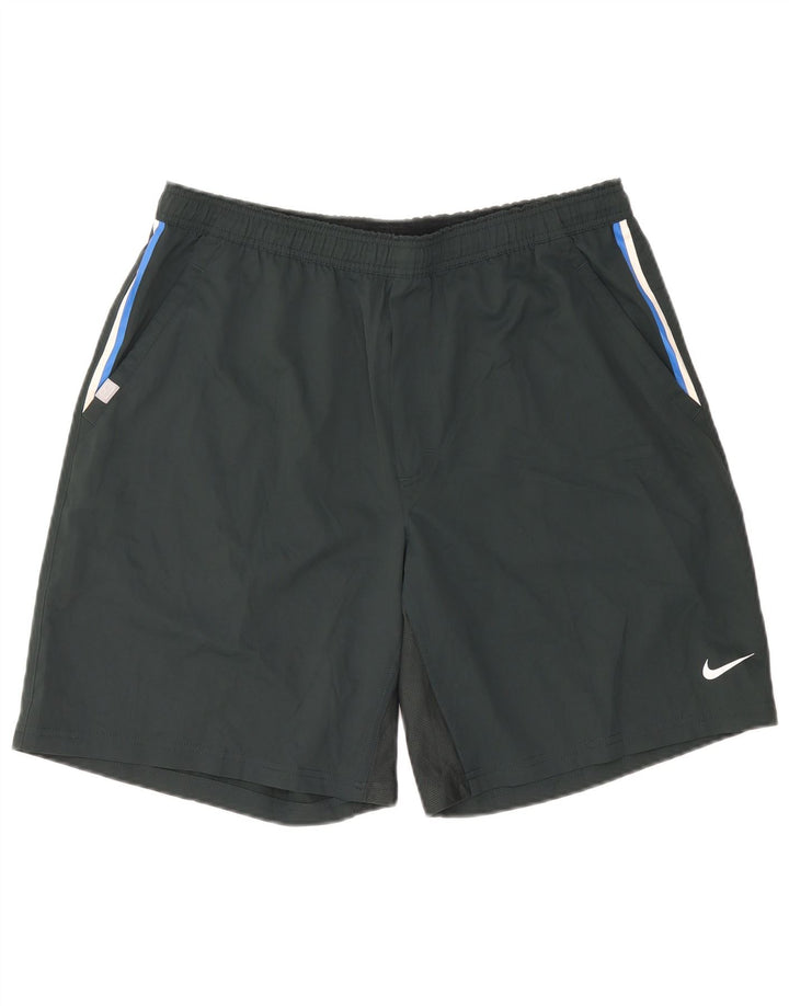 Мужские спортивные шорты Nike XL, серые, полиэстер с цветными блоками