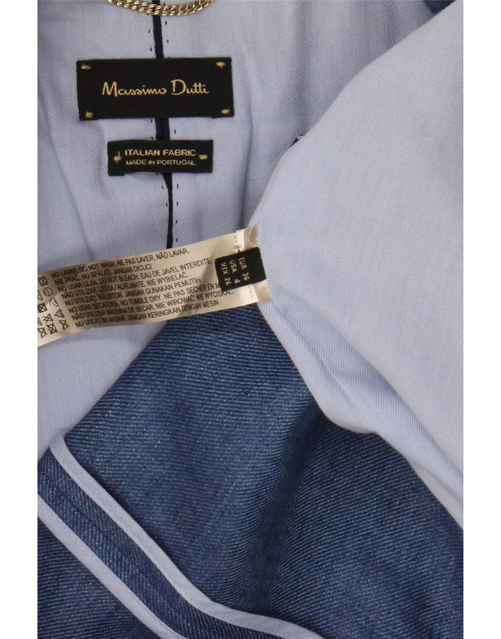 Massimo Dutti Женский пиджак на 1 пуговице EU 36 XS Синий