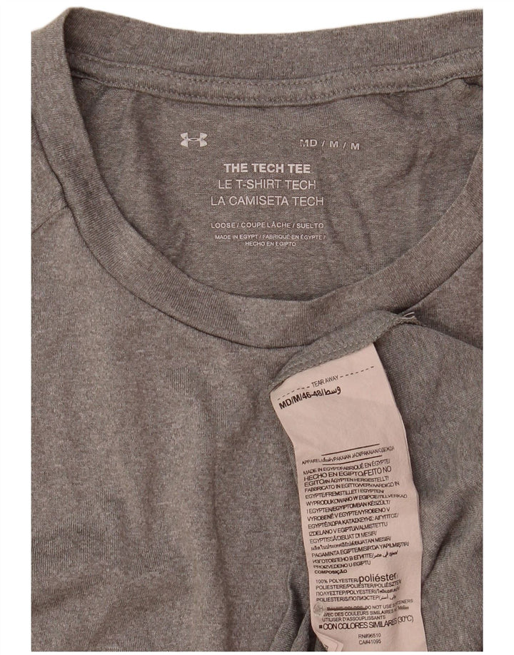 UNDER ARMOR Мужская футболка из полиэстера среднего серого цвета