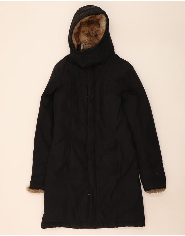 Мужское стеганое пальто с капюшоном Woolrich UK 36, маленький черный хлопок