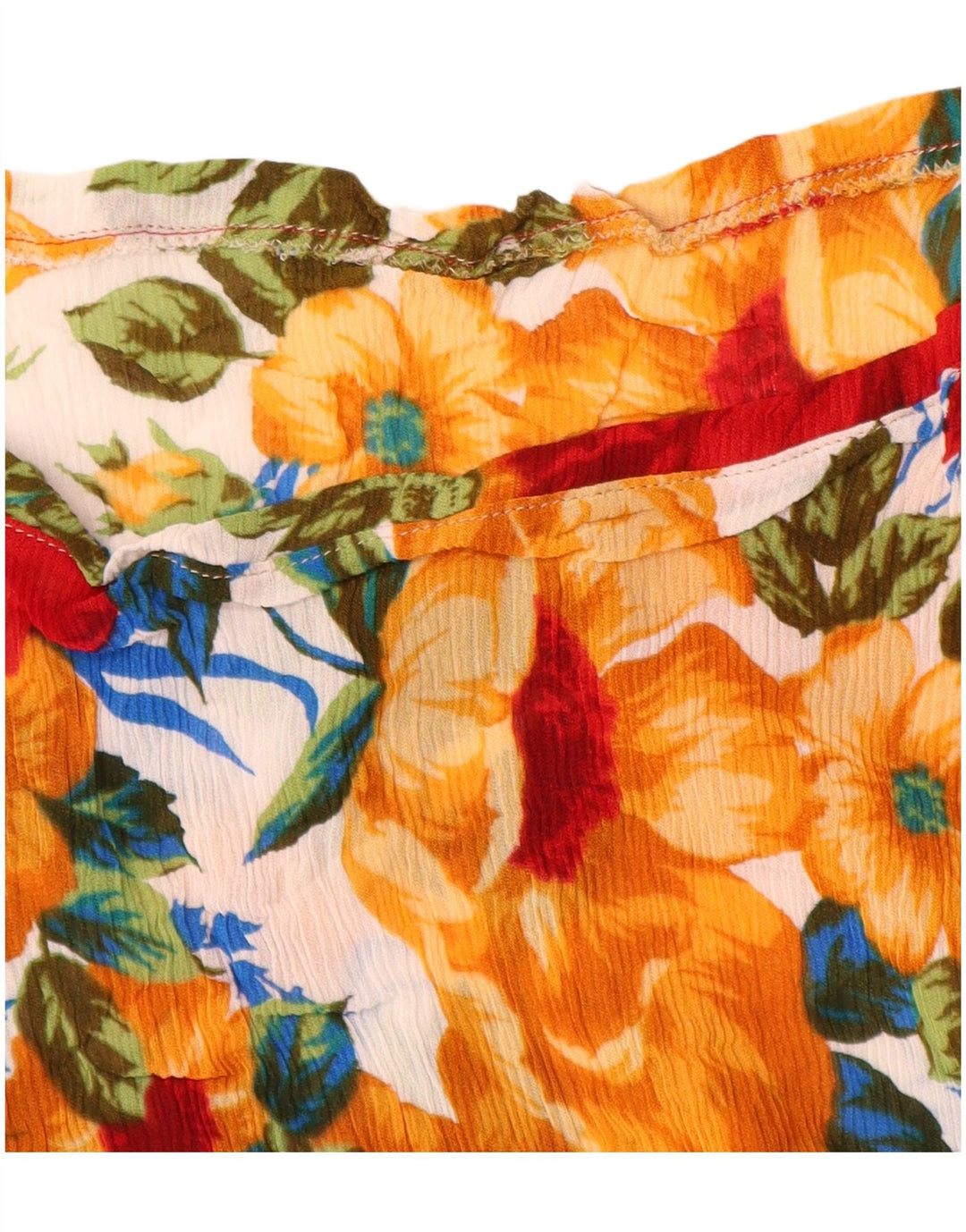 Винтажная женская блузка-топ UK 16, большой разноцветный цветочный принт