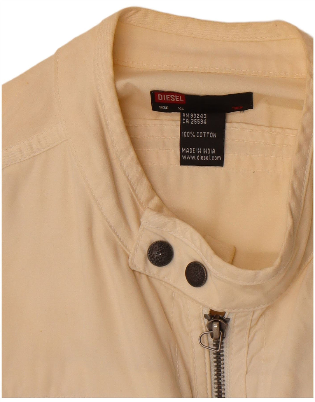 Женская куртка-бомбер Diesel UK 18 XL из белого хлопка