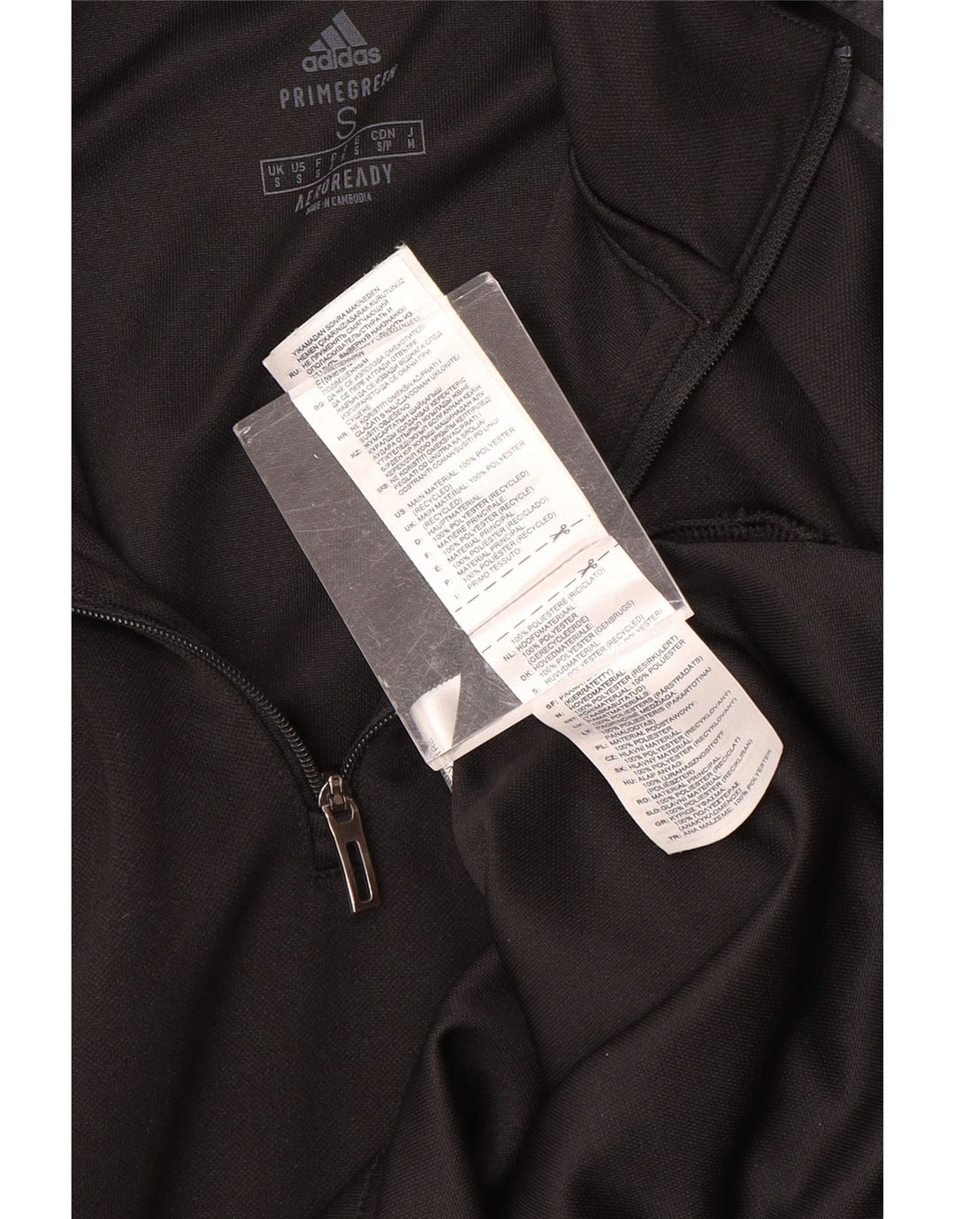 Мужской пуловер на молнии ADIDAS Aeroready, спортивный костюм, маленький черный