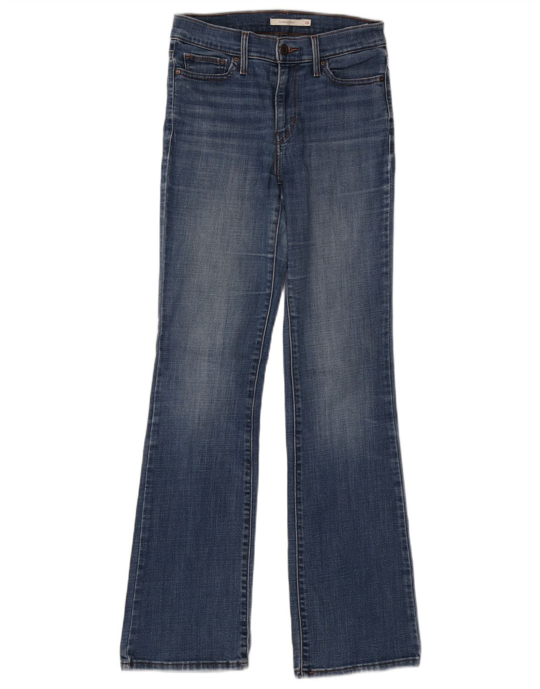 Женские утягивающие джинсы LEVI'S Bootcut W26 L32 Синие, хлопок