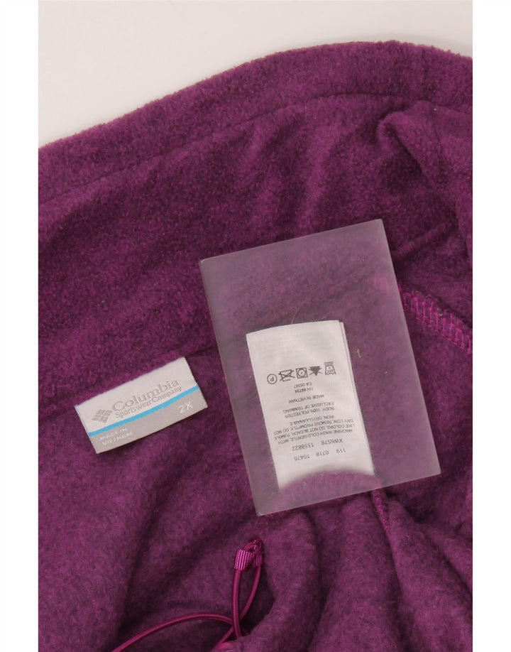 Женская флисовая куртка COLUMBIA UK 20 2XL фиолетового цвета из полиэстера
