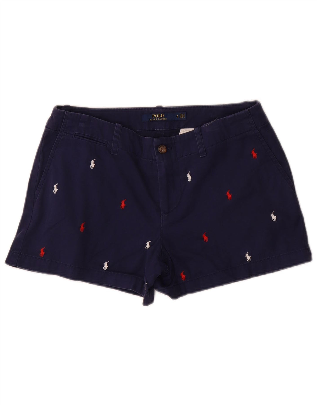 Женские шорты чинос POLO RALPH LAUREN США 0 XS W30 Темно-синие в пятнистый цвет