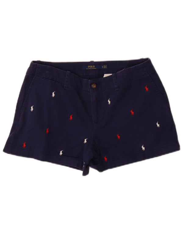 Женские шорты чинос POLO RALPH LAUREN США 0 XS W30 Темно-синие в пятнистый цвет