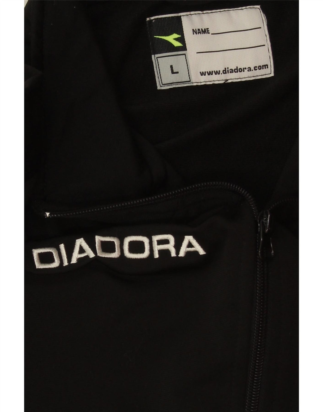 Мужской спортивный костюм Diadora с графическим рисунком, большая черная полиэстеровая куртка