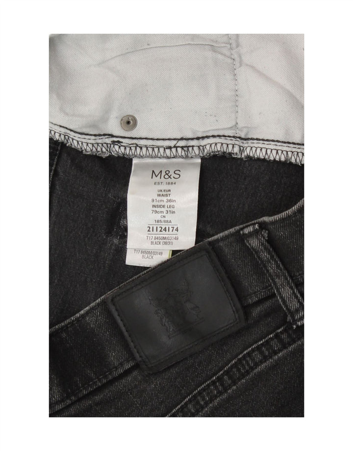 Женские прямые джинсы Marks & Spencer W36 L31 серого цвета, хлопок