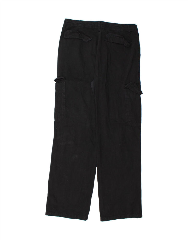 ZARA Womens Straight Cargo Trousers EU 40 Medium W30 L32 Black Cotton Vintage Zara and Second-Hand Zara from Messina Hembry 