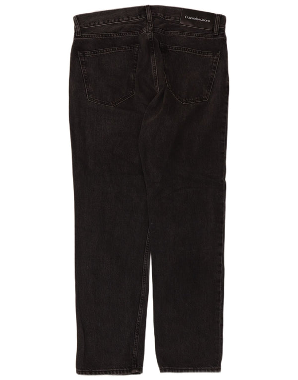 Мужские прямые джинсы Calvin Klein W32 L30, черный хлопок