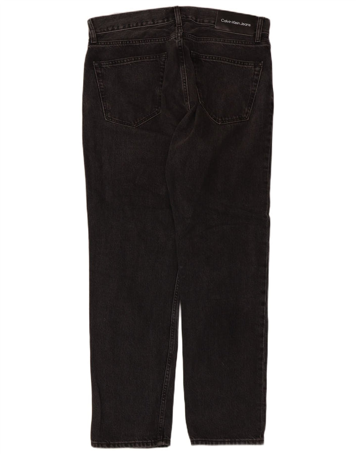 Мужские прямые джинсы Calvin Klein W32 L30, черный хлопок
