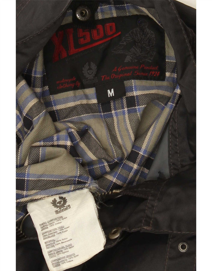 Мужская куртка-гонщик Belstaff UK 38, средний черный нейлон