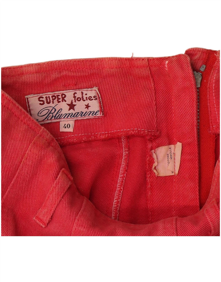 Женская джинсовая юбка Blumarine IT 40, маленькая W27, красный хлопок