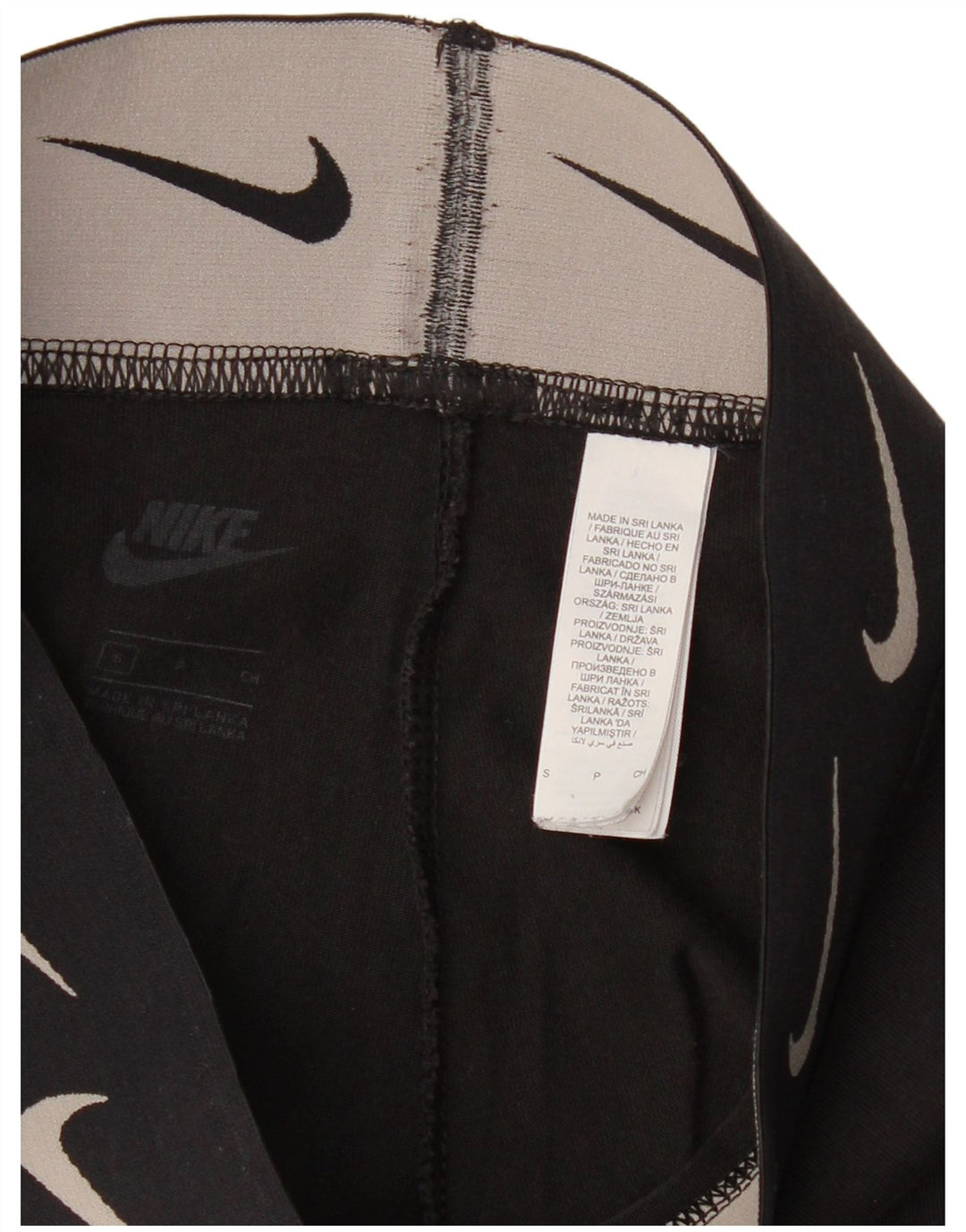 Женские леггинсы с рисунком Nike UK 10, маленькие черные хлопковые