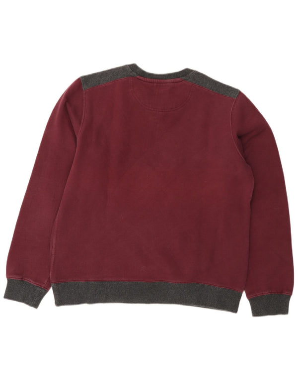 Converse Womens Graphic Sweatshirt Jumper UK 18 XL Burgundy Colourblock