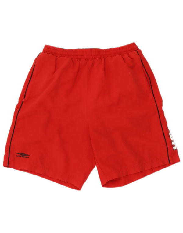 Umbro Мужские спортивные шорты с рисунком, маленькие, красные, из полиэстера