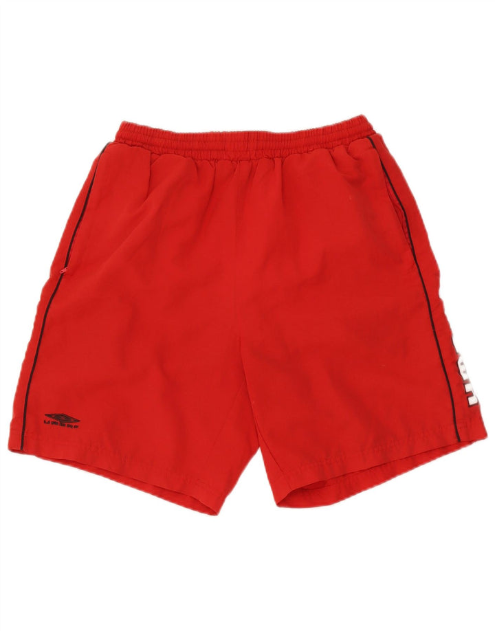 Umbro Мужские спортивные шорты с рисунком, маленькие, красные, из полиэстера