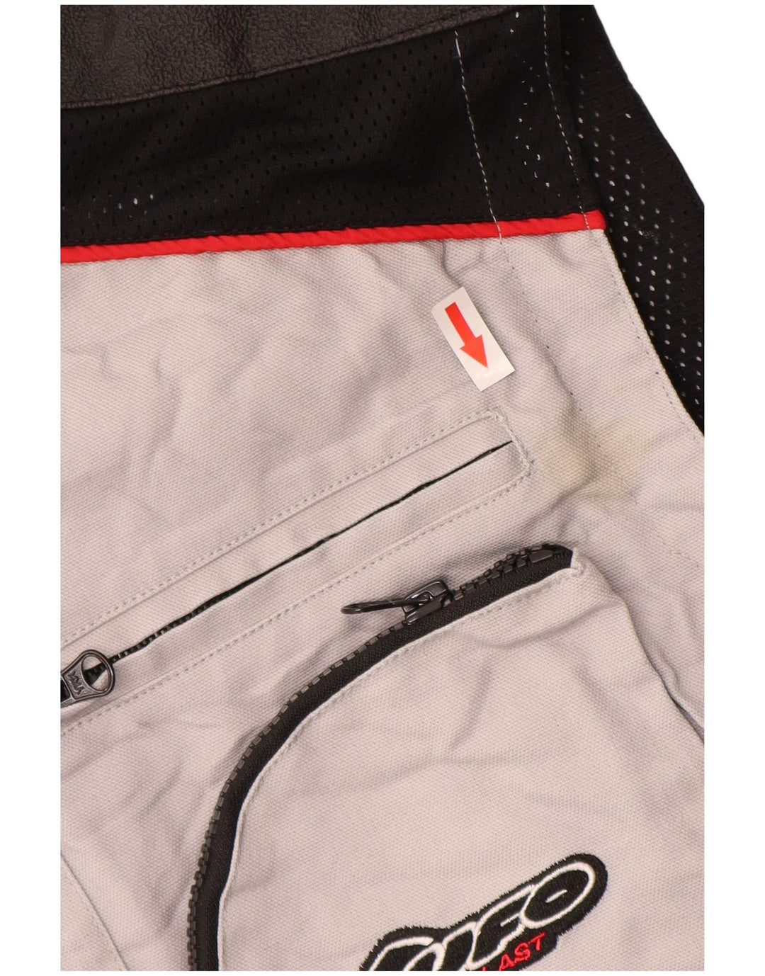 Мужской жилет UFO UK 42 XL, серый хлопок с цветными блоками