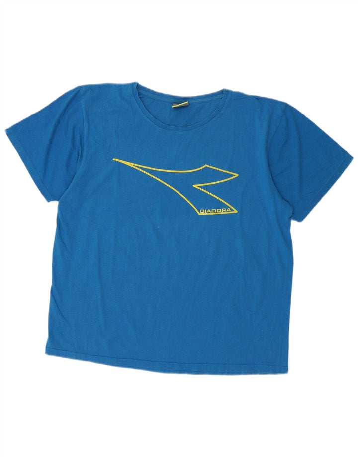 DIADORA Мужская футболка с рисунком Top XL Синяя